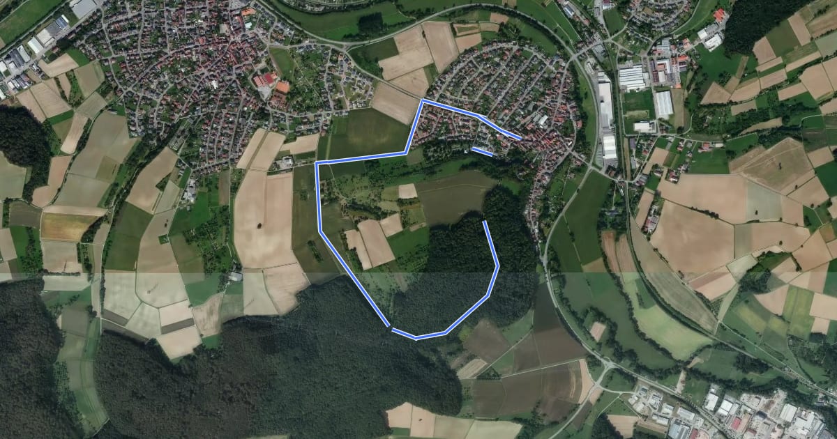 Маршрут Rundwanderweg Neidenstein 1: Schlosswald-Weg на спутниковом снимке