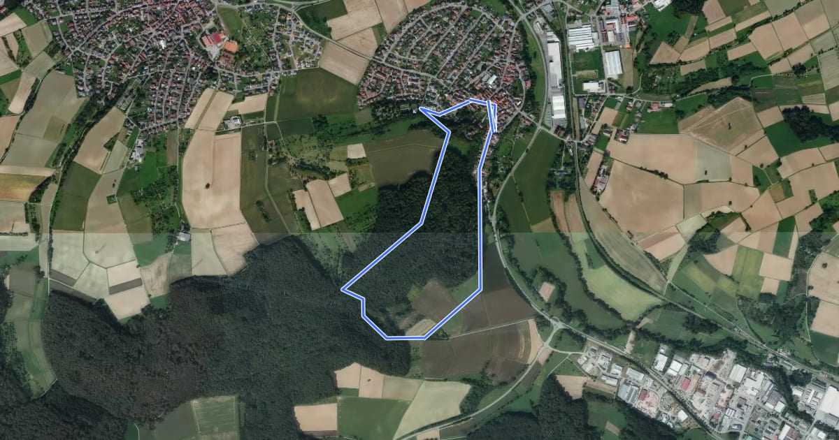 Маршрут Rundwanderweg Neidenstein 2: Galgenberg-Weg на спутниковом снимке