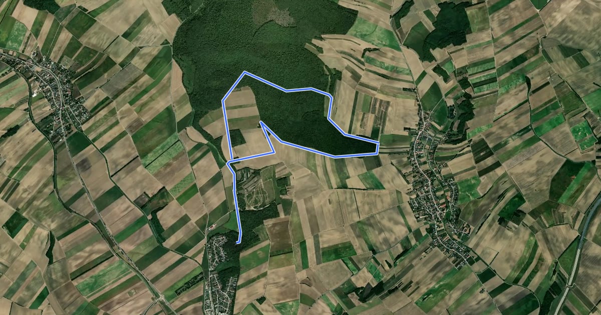 Маршрут Rundwanderweg Neuberg на спутниковом снимке