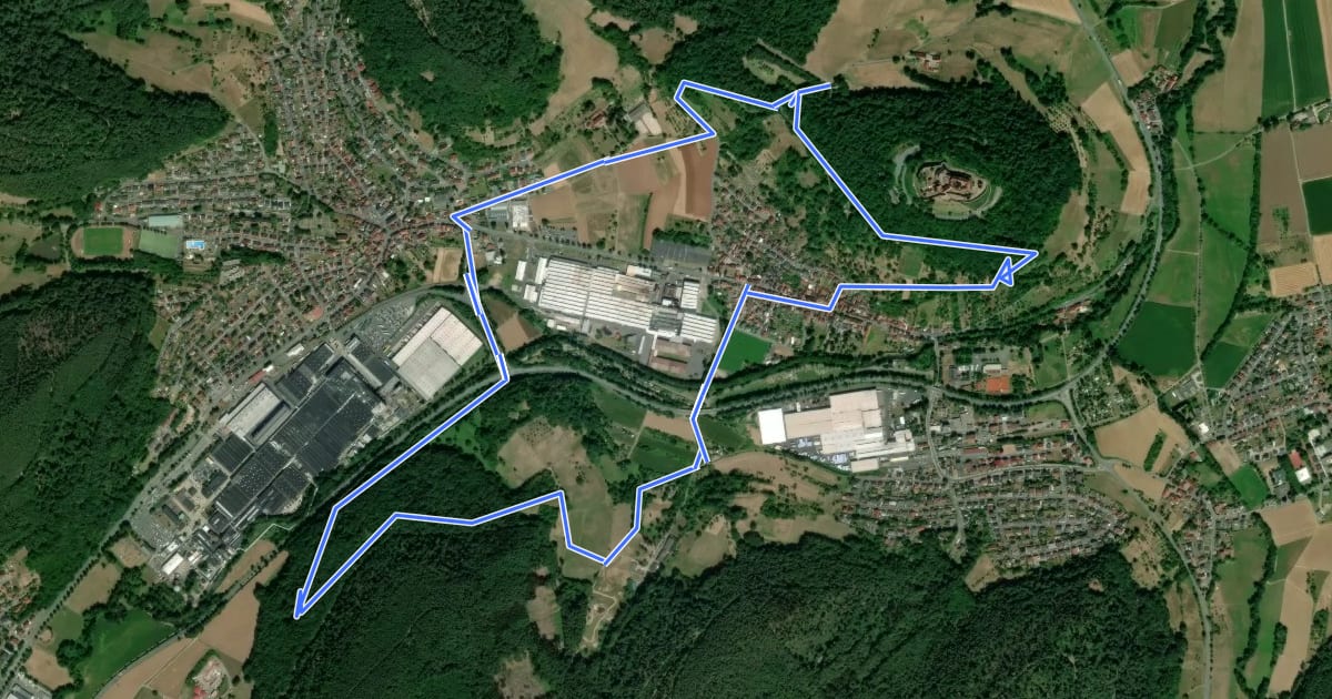 Маршрут Rundwanderweg Neustadt 1 : Galgenberg-Weg на спутниковом снимке