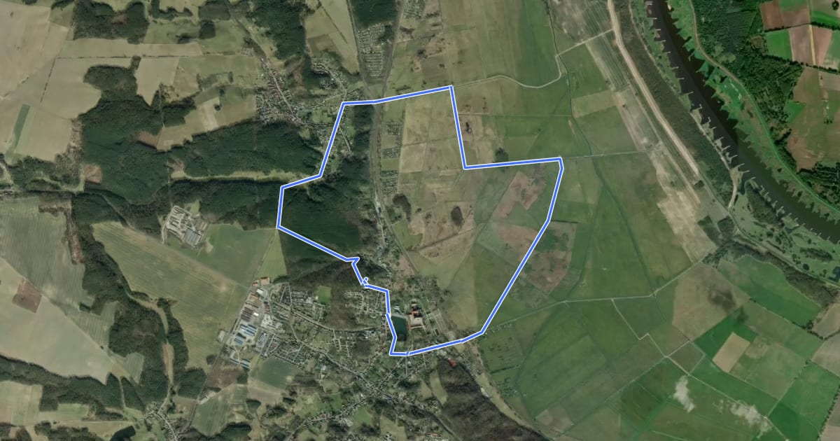 Маршрут Rundwanderweg Neuzelle на спутниковом снимке