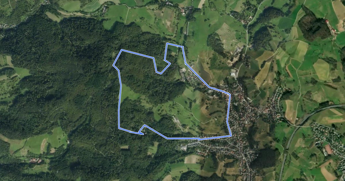 Маршрут Rundwanderweg Nieder-Liebersbach 1 на спутниковом снимке