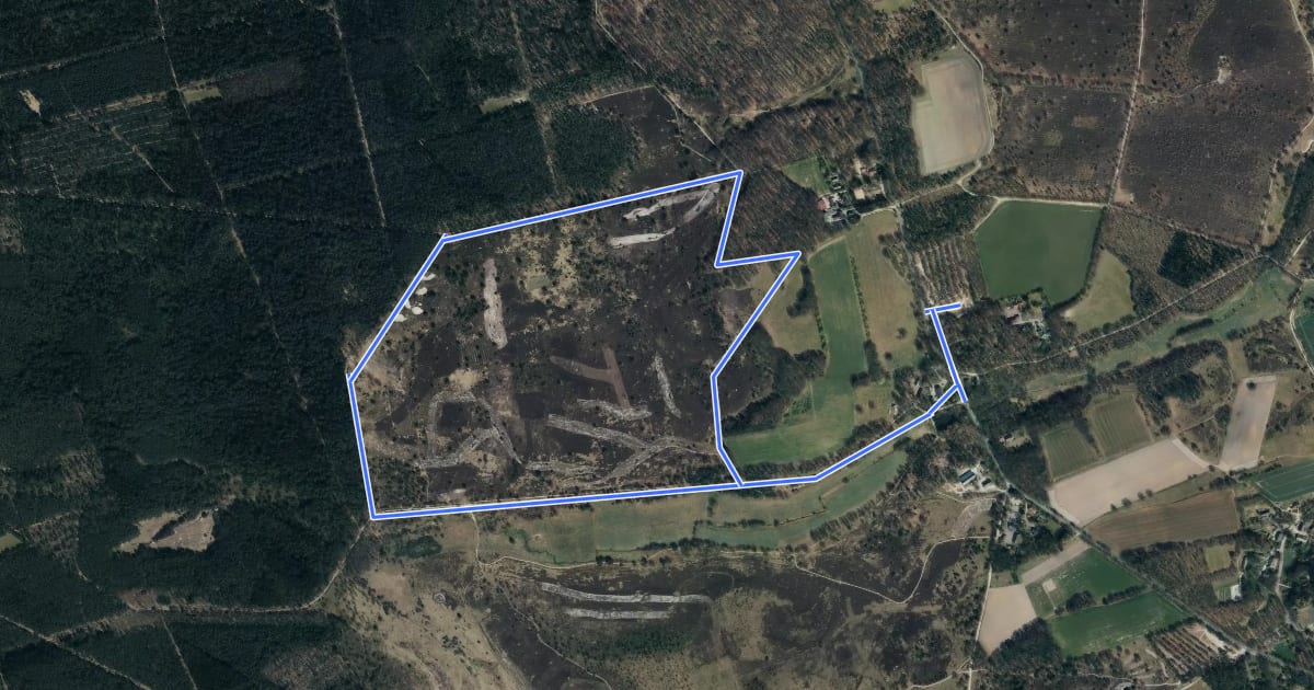 Маршрут Rundwanderweg Niederhaverbeck N3 на спутниковом снимке