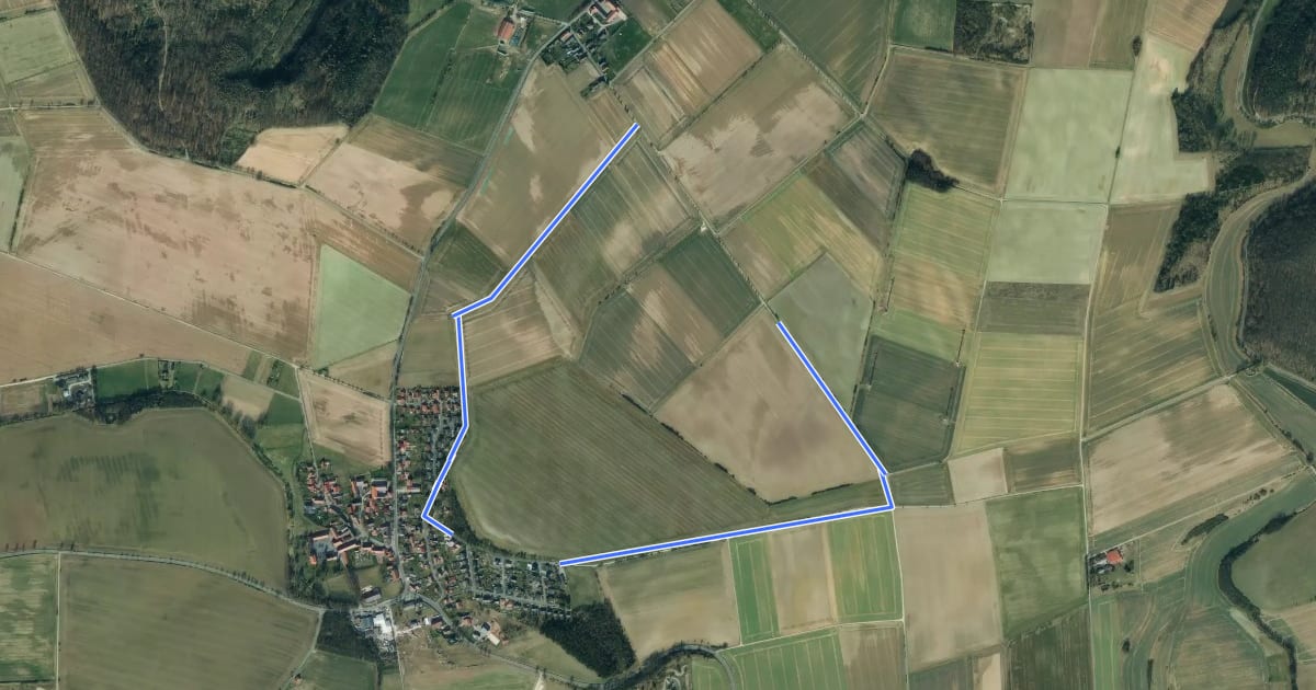 Маршрут Rundwanderweg Niemetal 4 на спутниковом снимке
