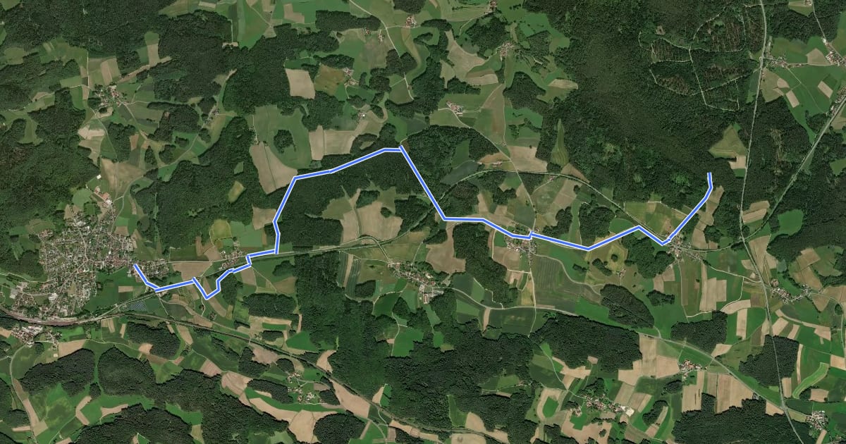 Маршрут Rundwanderweg No.6 Neukirchen на спутниковом снимке