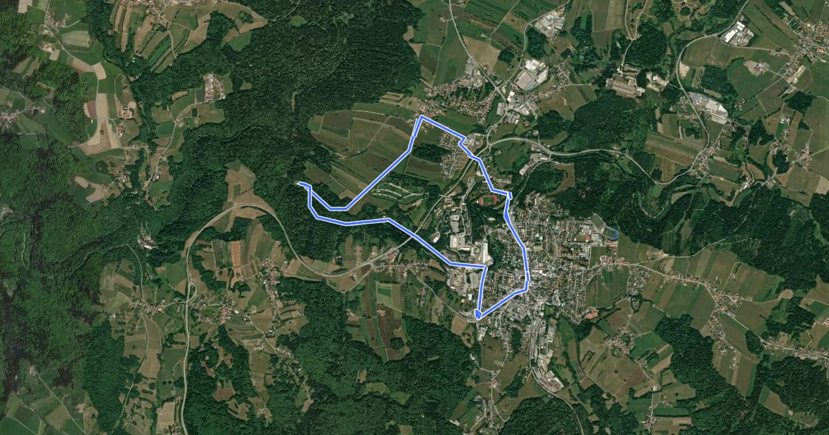 Маршрут Rundwanderweg Nr. 1: Saußbach - Ahornöd на спутниковом снимке