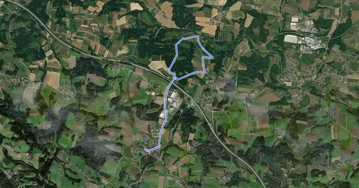 Маршрут Rundwanderweg Nr. 11 на спутниковом снимке