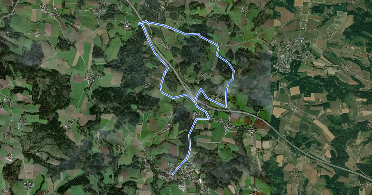 Маршрут Rundwanderweg Nr. 15 на спутниковом снимке