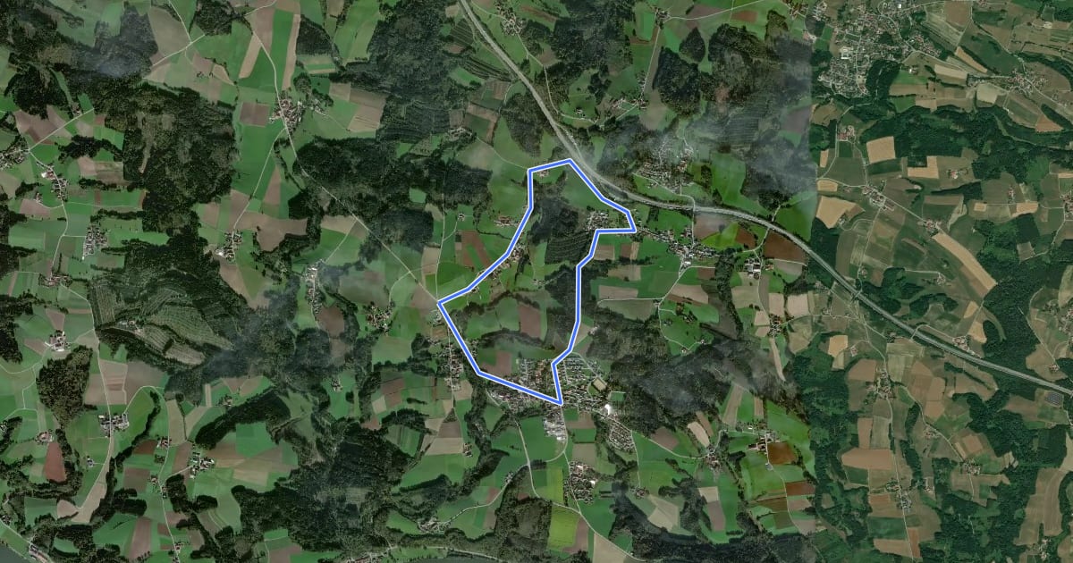 Маршрут Rundwanderweg Nr. 18 на спутниковом снимке