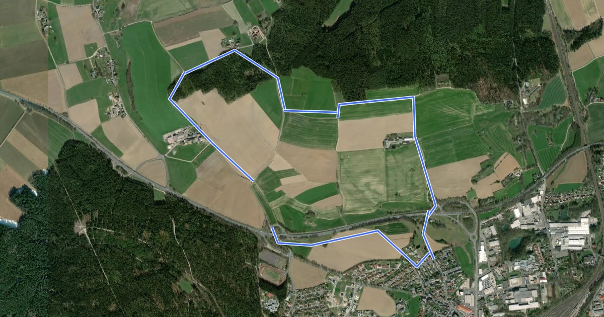 Маршрут Rundwanderweg Nr.2 Marktredwitz на спутниковом снимке