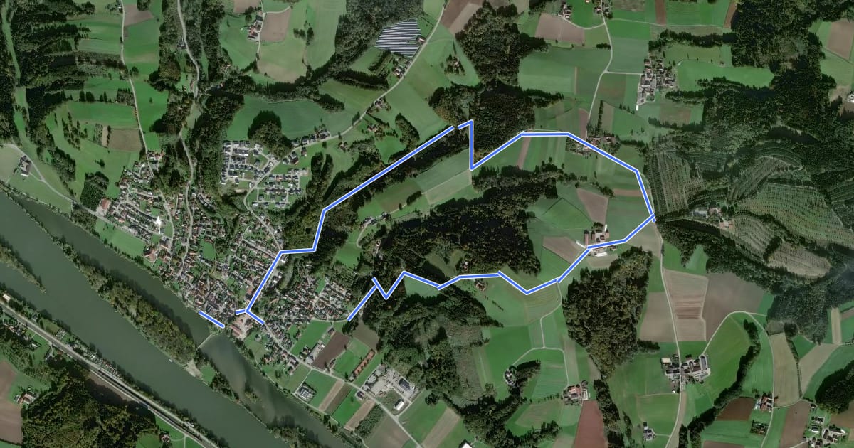 Маршрут Rundwanderweg Nr. 21 на спутниковом снимке