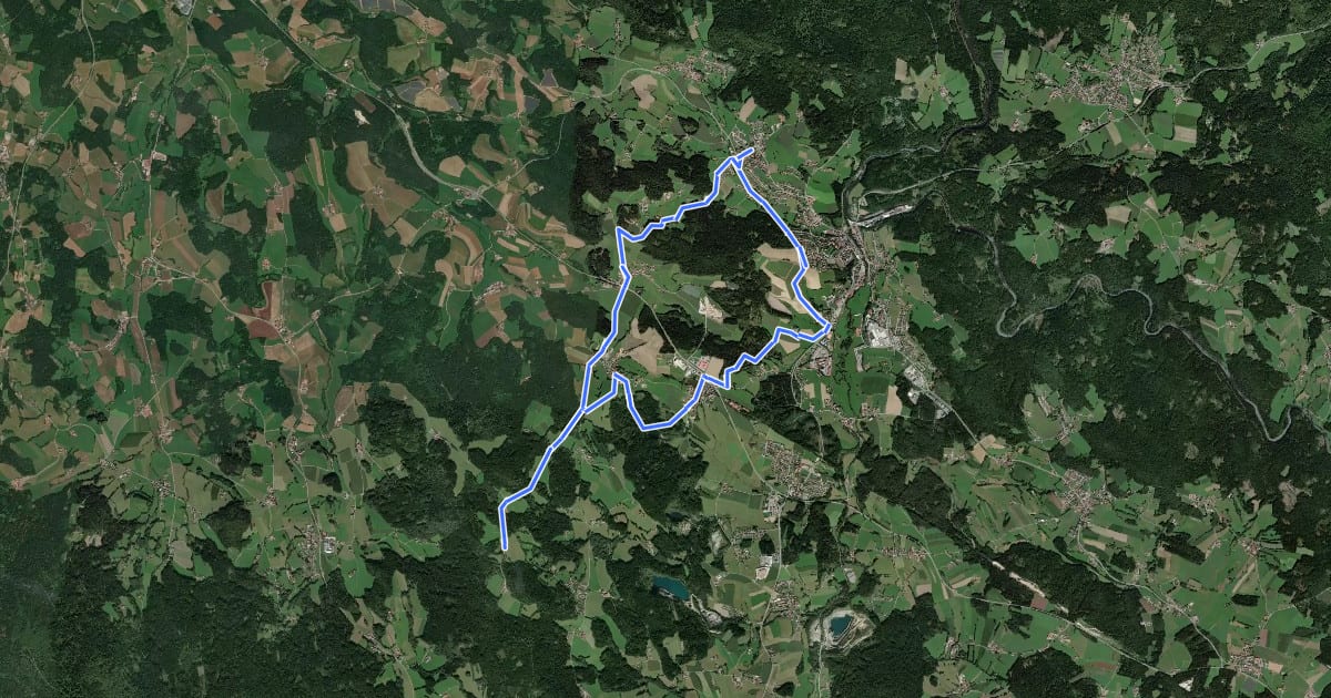 Маршрут Rundwanderweg Nr. 4 durch die Gemeinde Geiersthal на спутниковом снимке