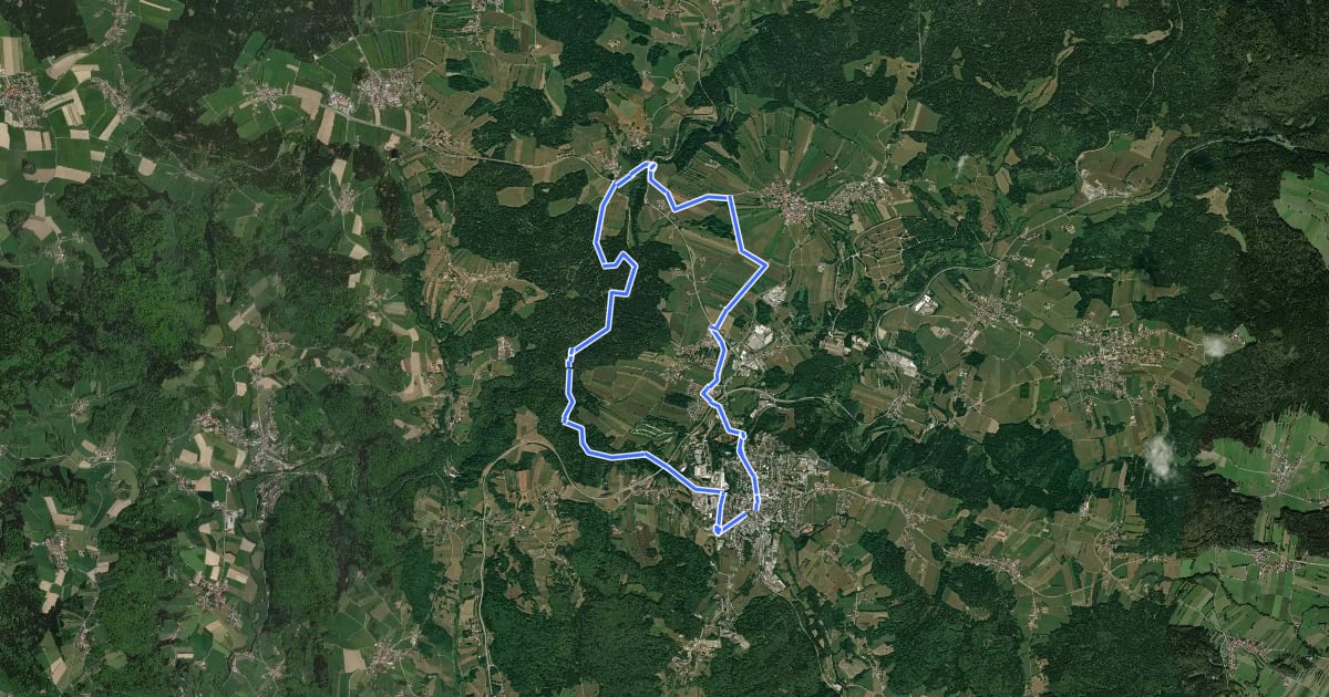 Маршрут Rundwanderweg Nr. 4: Reschbachtal на спутниковом снимке