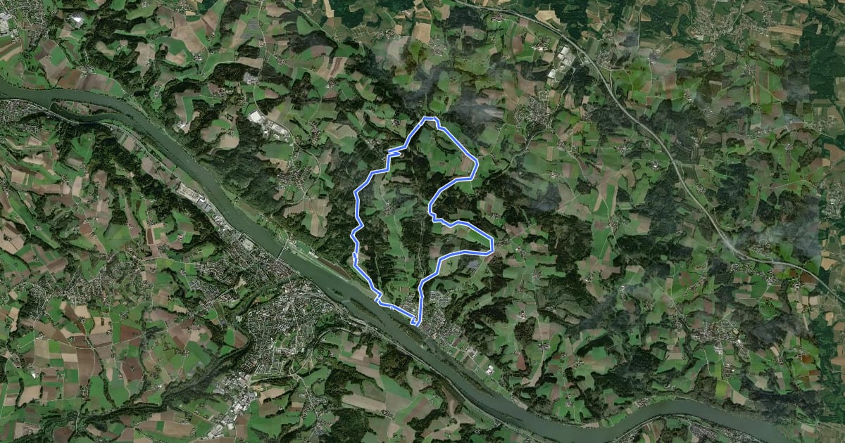Маршрут Rundwanderweg Nr. 6 на спутниковом снимке