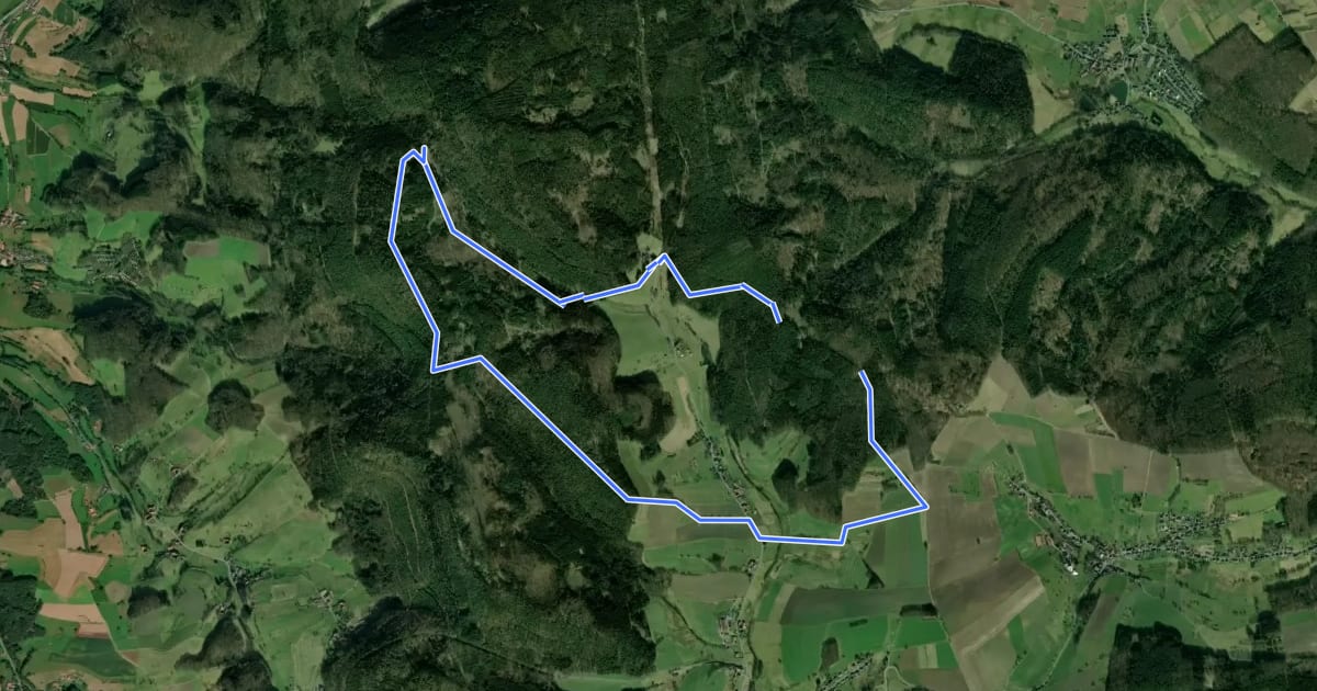 Маршрут Rundwanderweg Ober-Mossau 7: Neesstein-Weg на спутниковом снимке