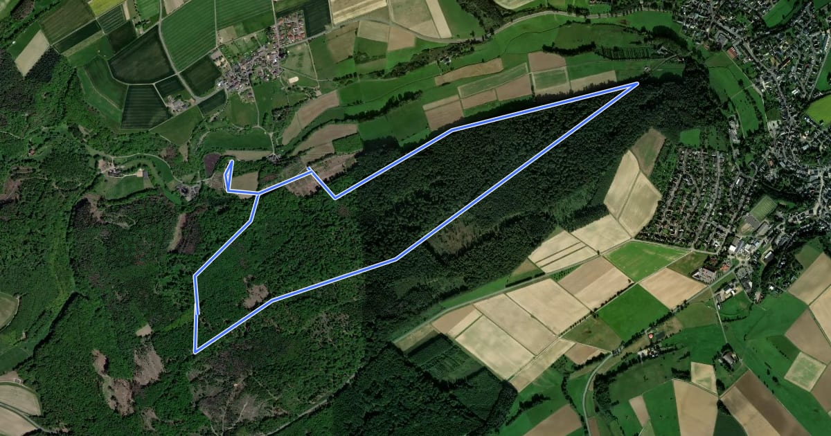 Маршрут Rundwanderweg Oberfischbach 5 на спутниковом снимке