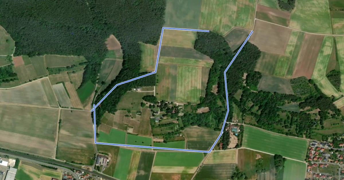 Маршрут Rundwanderweg Oberhaid hellviolett на спутниковом снимке