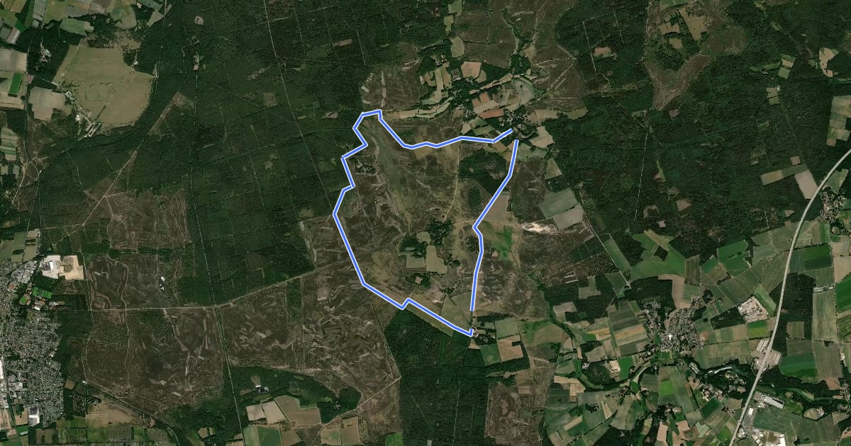 Маршрут Rundwanderweg Oberhaverbeck O1 на спутниковом снимке