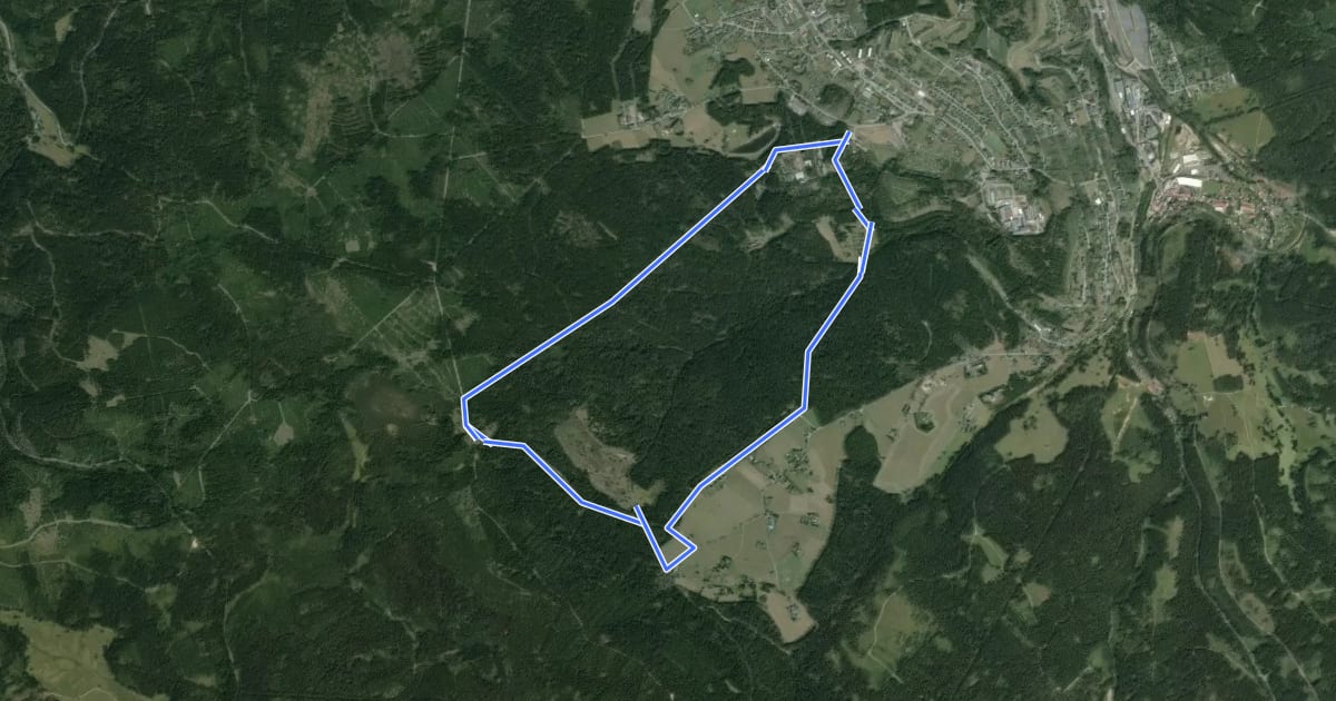 Маршрут Rundwanderweg Oberjugel на спутниковом снимке