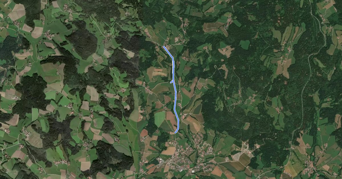 Маршрут Rundwanderweg Oberkogl на спутниковом снимке