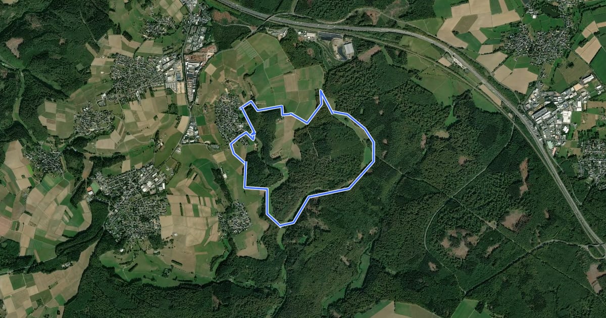 Маршрут Rundwanderweg Oberraden 1 на спутниковом снимке
