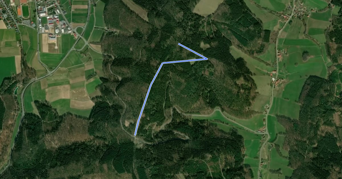 Маршрут Rundwanderweg Oberzent Sensbacher Höhe 2: Breimerswald-Weg на спутниковом снимке