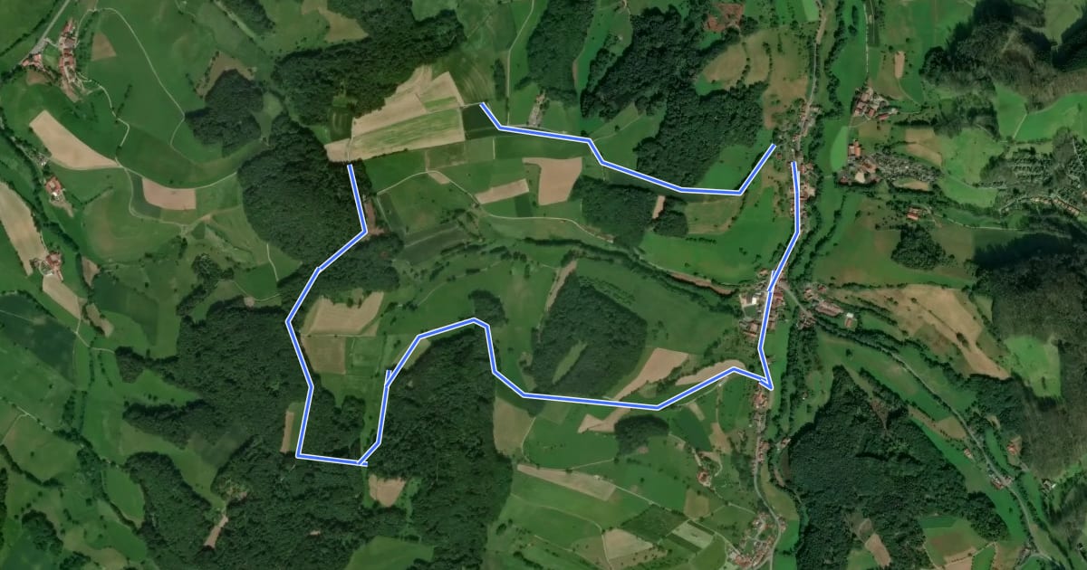 Маршрут Rundwanderweg Ostern 2 на спутниковом снимке
