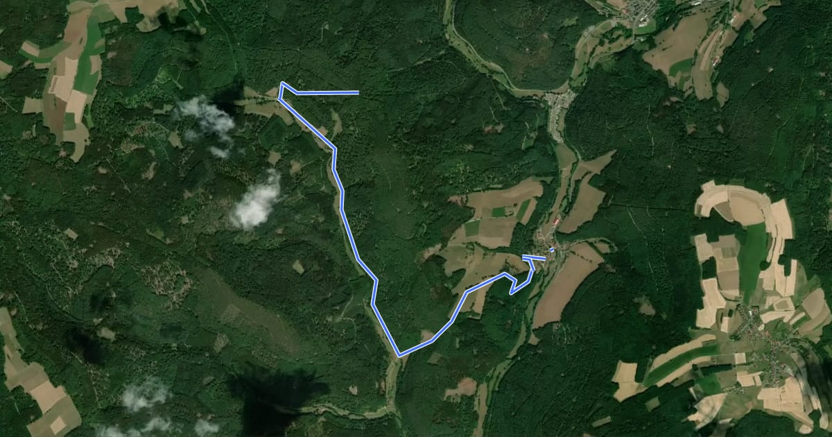 Маршрут Rundwanderweg Ottorfszelll 3 на спутниковом снимке