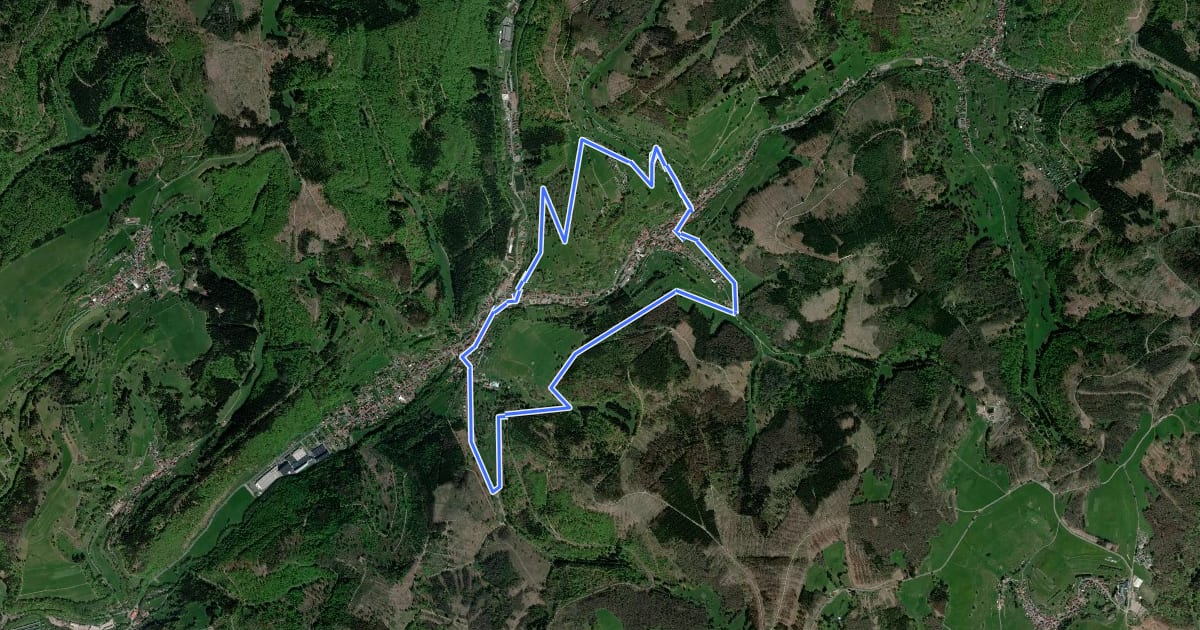 Маршрут Rundwanderweg Panoramablick на спутниковом снимке