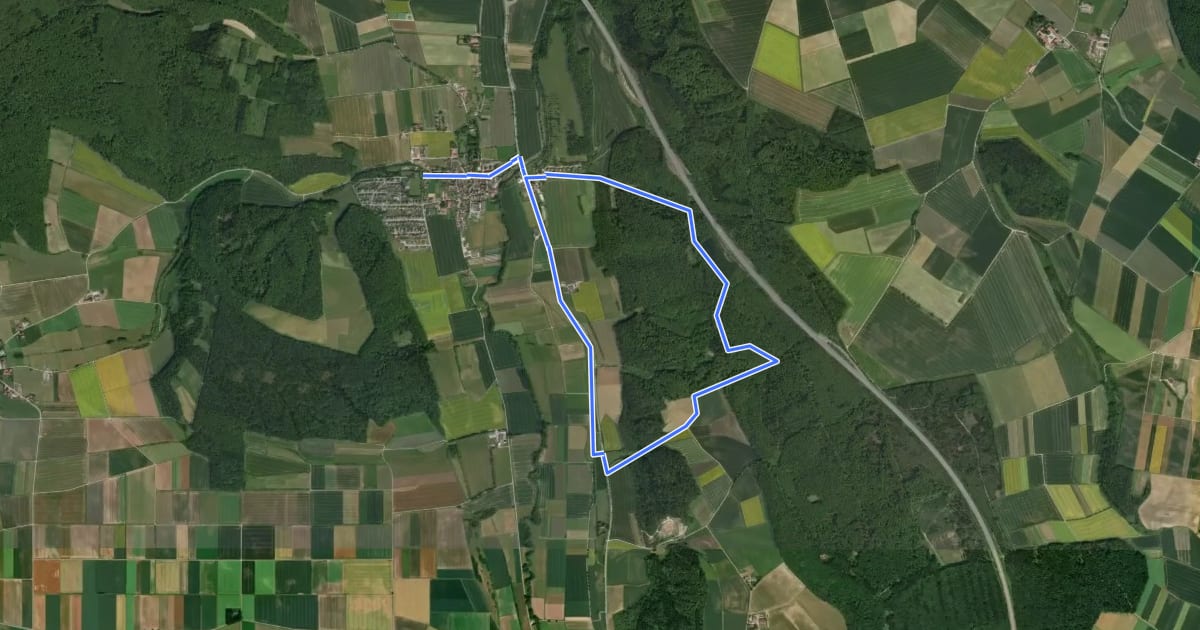 Маршрут Rundwanderweg "Papental - Waidmannsruh" WE6 на спутниковом снимке