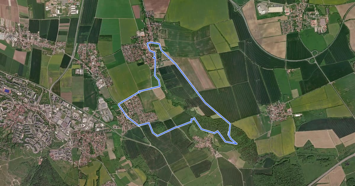 Маршрут Rundwanderweg "Peterbachtal" на спутниковом снимке