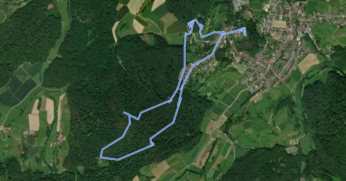 Маршрут Rundwanderweg Pfad der Geschichten на спутниковом снимке