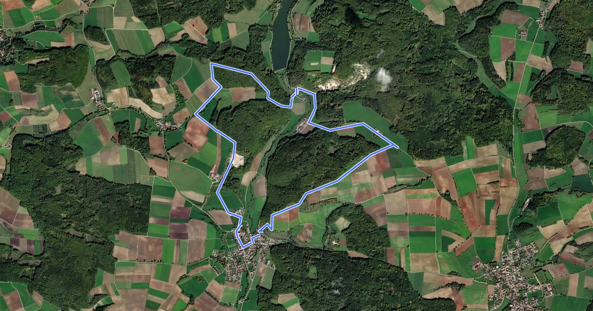 Маршрут Rundwanderweg Polsingen 21 на спутниковом снимке