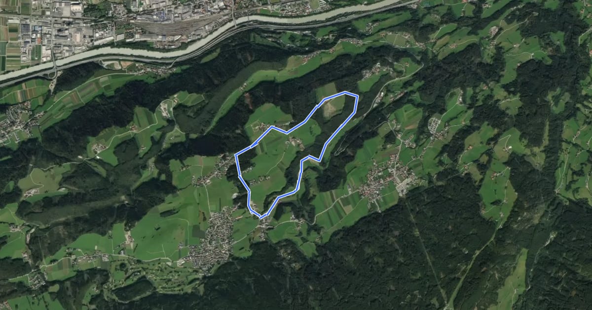 Маршрут Rundwanderweg Poltental на спутниковом снимке