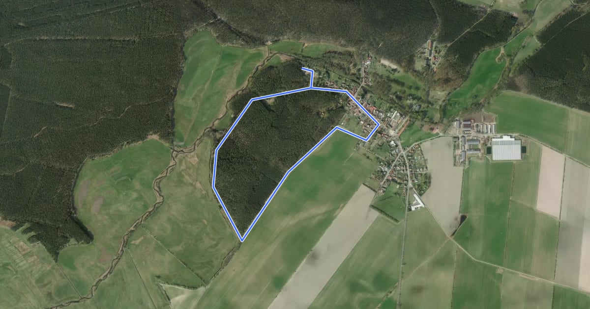 Маршрут Rundwanderweg Pretschener Weinberg на спутниковом снимке