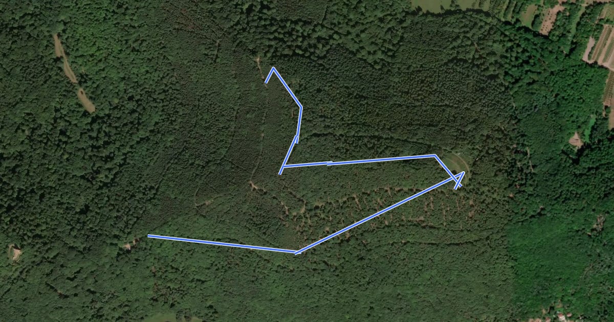 Маршрут Rundwanderweg PWV 13 на спутниковом снимке