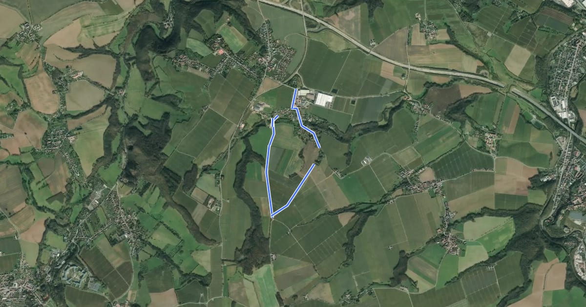 Маршрут Rundwanderweg Röhrsdorf на спутниковом снимке