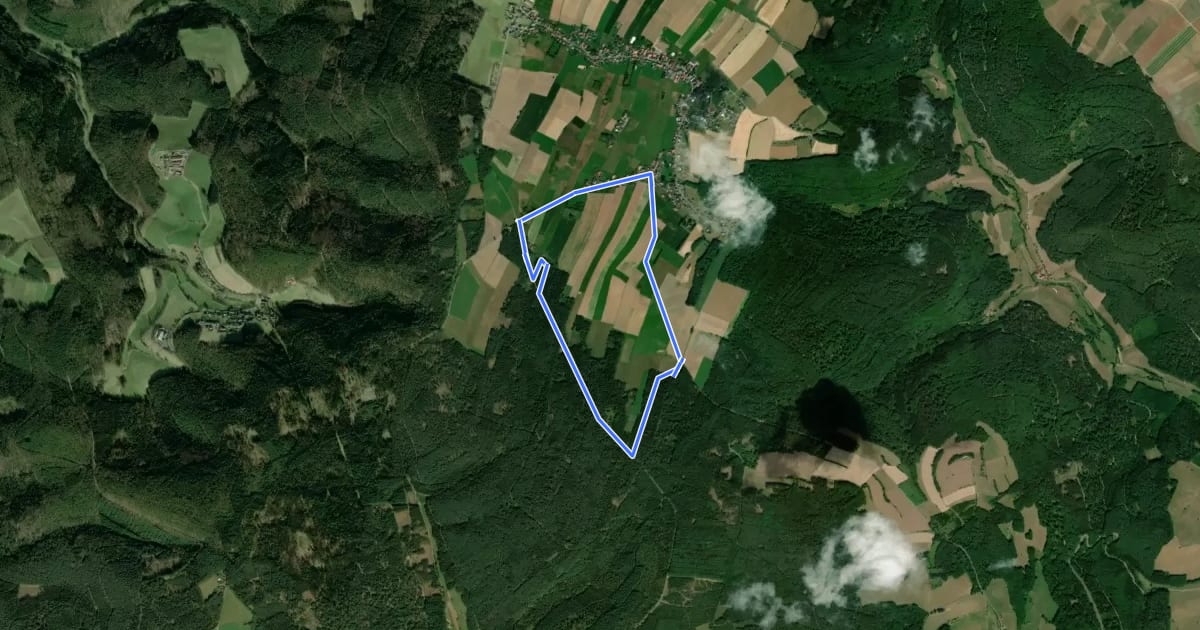 Маршрут Rundwanderweg Römerbad 6 на спутниковом снимке