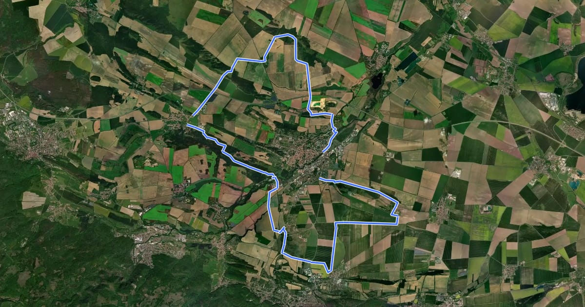Маршрут Rundwanderweg R2 на спутниковом снимке