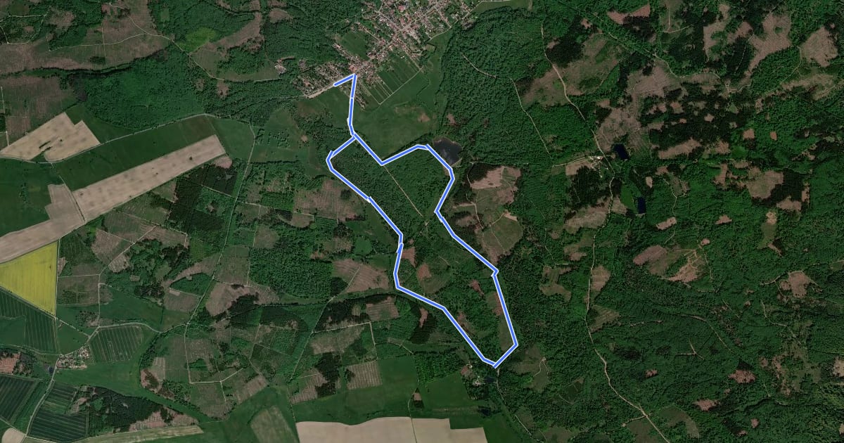 Маршрут Rundwanderweg R3 "Tälerweg" на спутниковом снимке