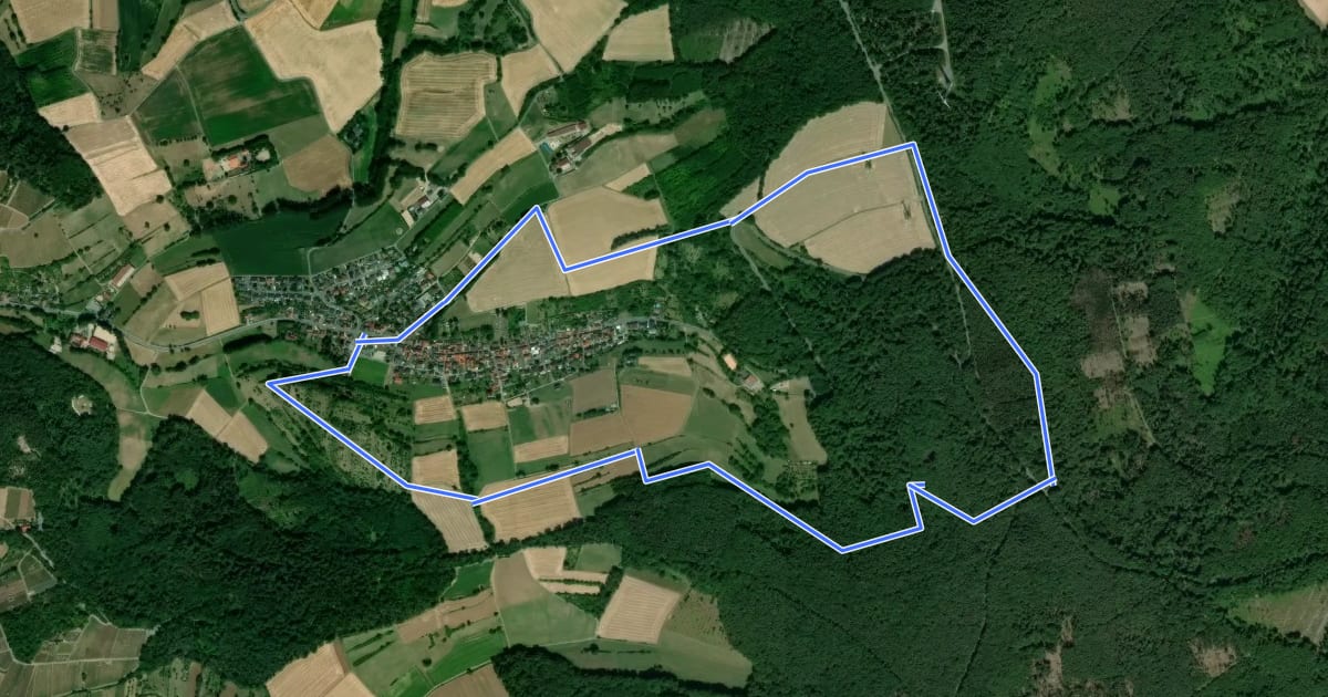 Маршрут Rundwanderweg Raibach 1 : Kuckucks-Weg на спутниковом снимке