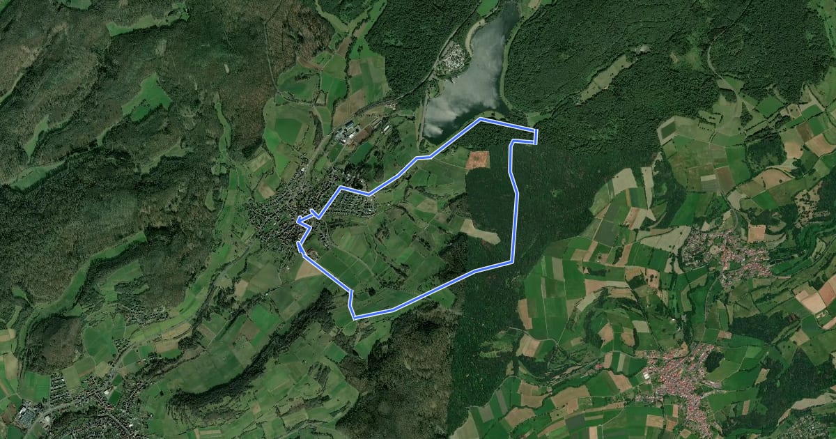 Маршрут Rundwanderweg Rainrod R3 на спутниковом снимке