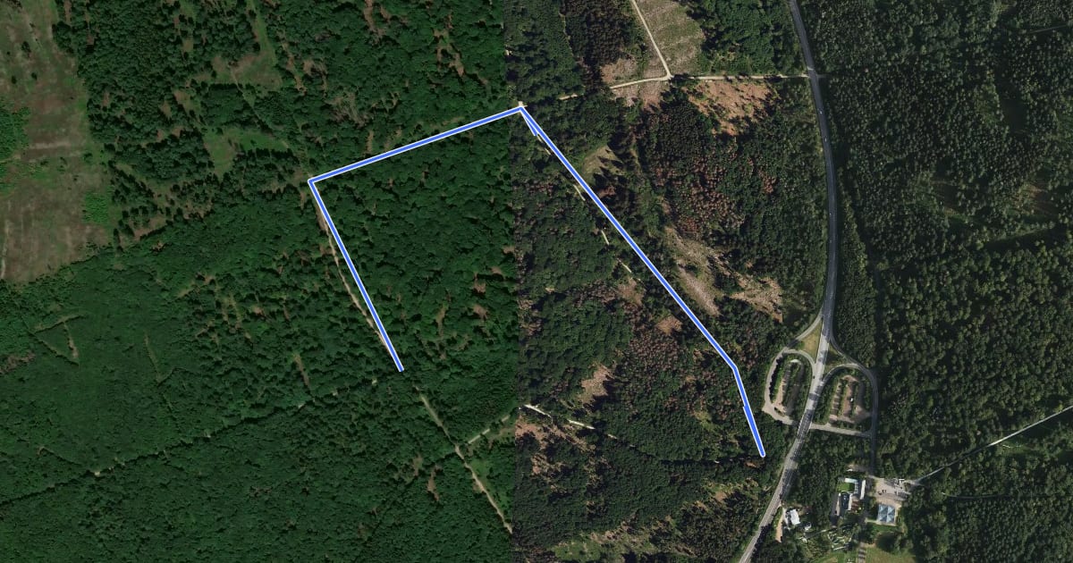 Маршрут Rundwanderweg Reh на спутниковом снимке