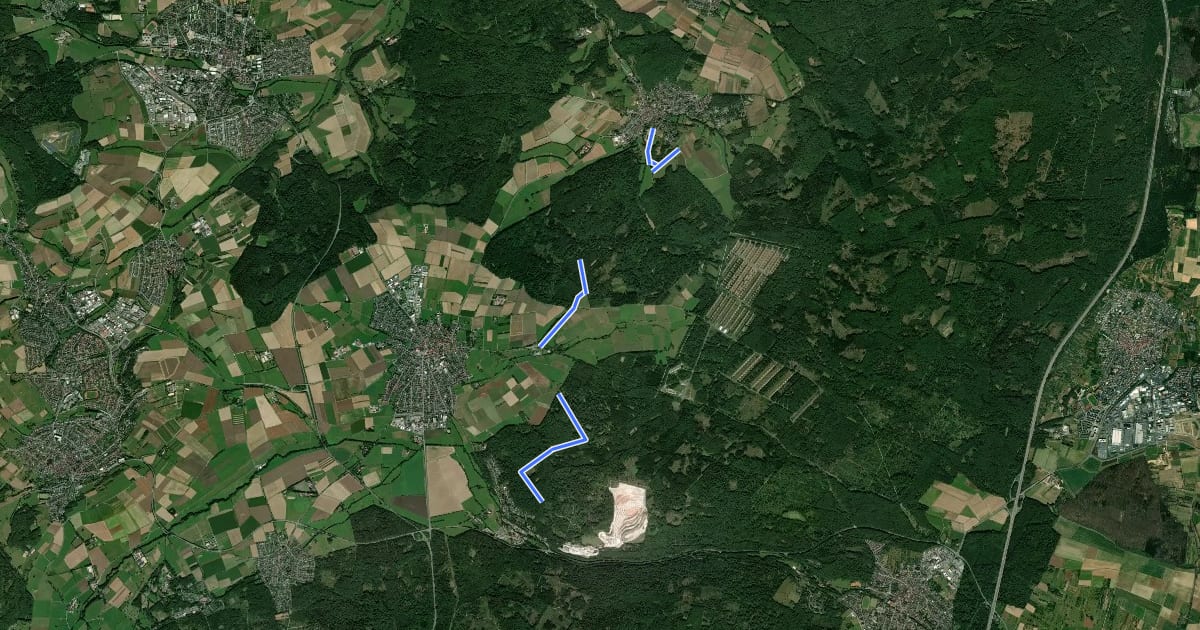 Маршрут Rundwanderweg Reh на спутниковом снимке