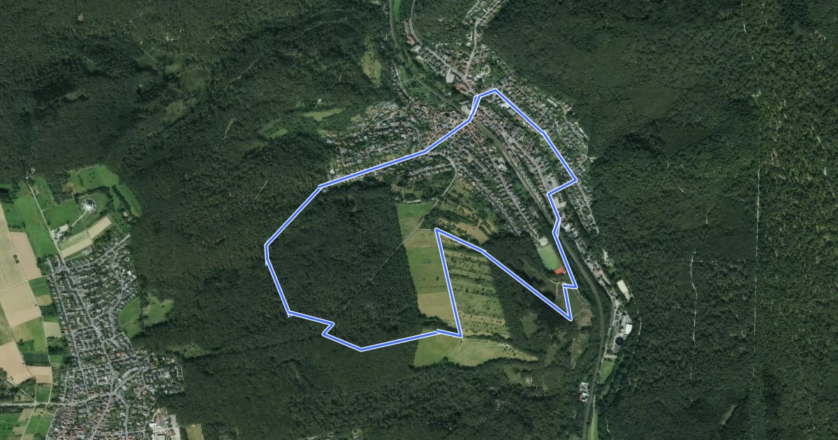 Маршрут Rundwanderweg Reh на спутниковом снимке