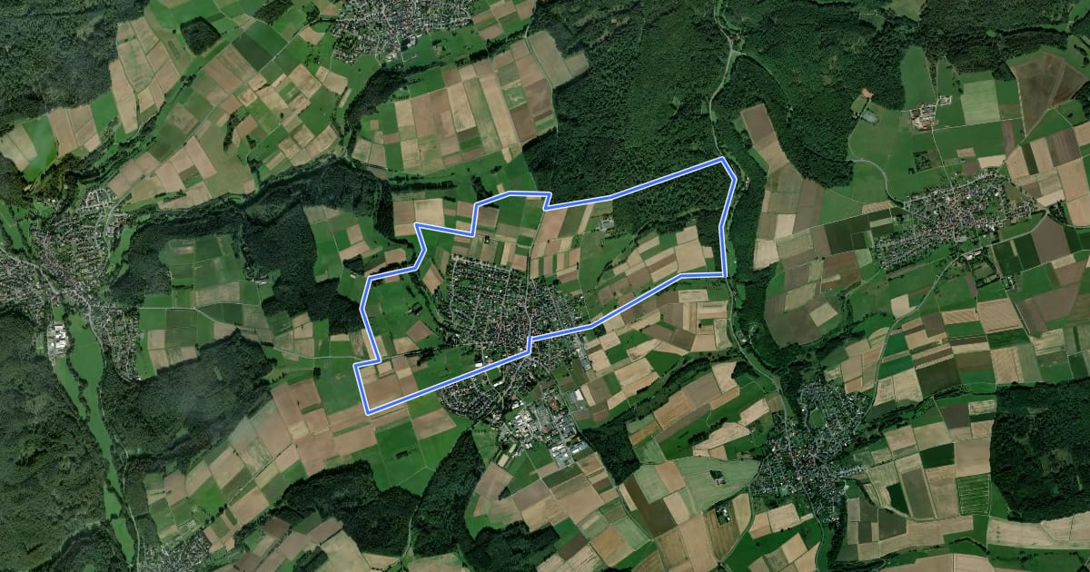 Маршрут Rundwanderweg Rehbock Schwalbach на спутниковом снимке