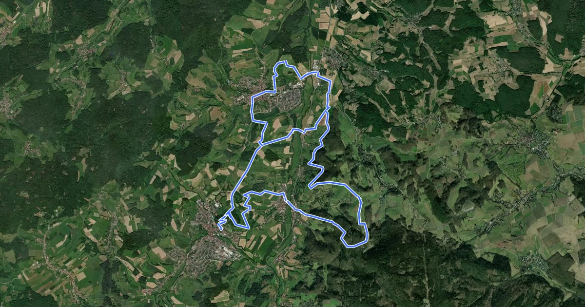 Маршрут Rundwanderweg Reichelsheim 7: Panoramaweg im Gersprenztal на спутниковом снимке