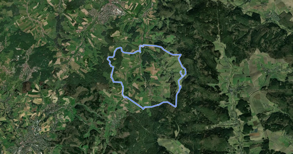 Маршрут Rundwanderweg Reichelsheim 8: Panoramaweg zwischen Erz und Stein на спутниковом снимке