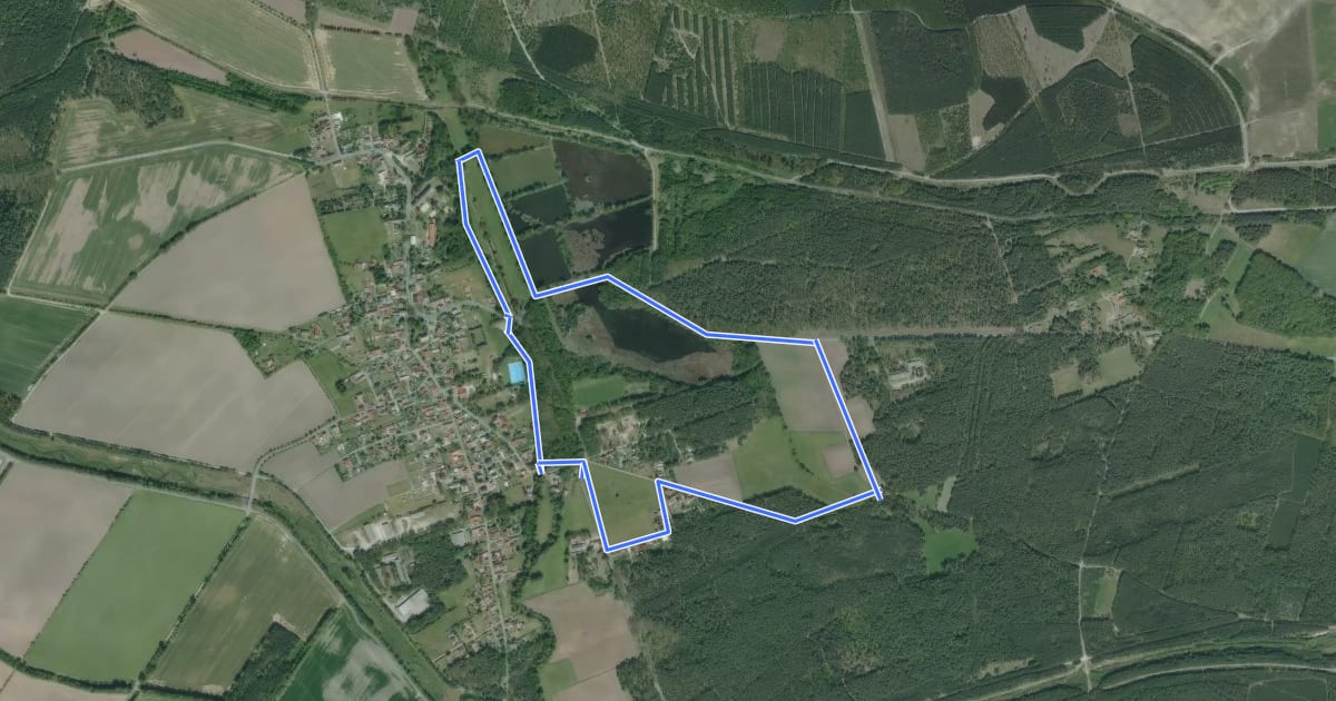 Маршрут Rundwanderweg Reichwalde. на спутниковом снимке