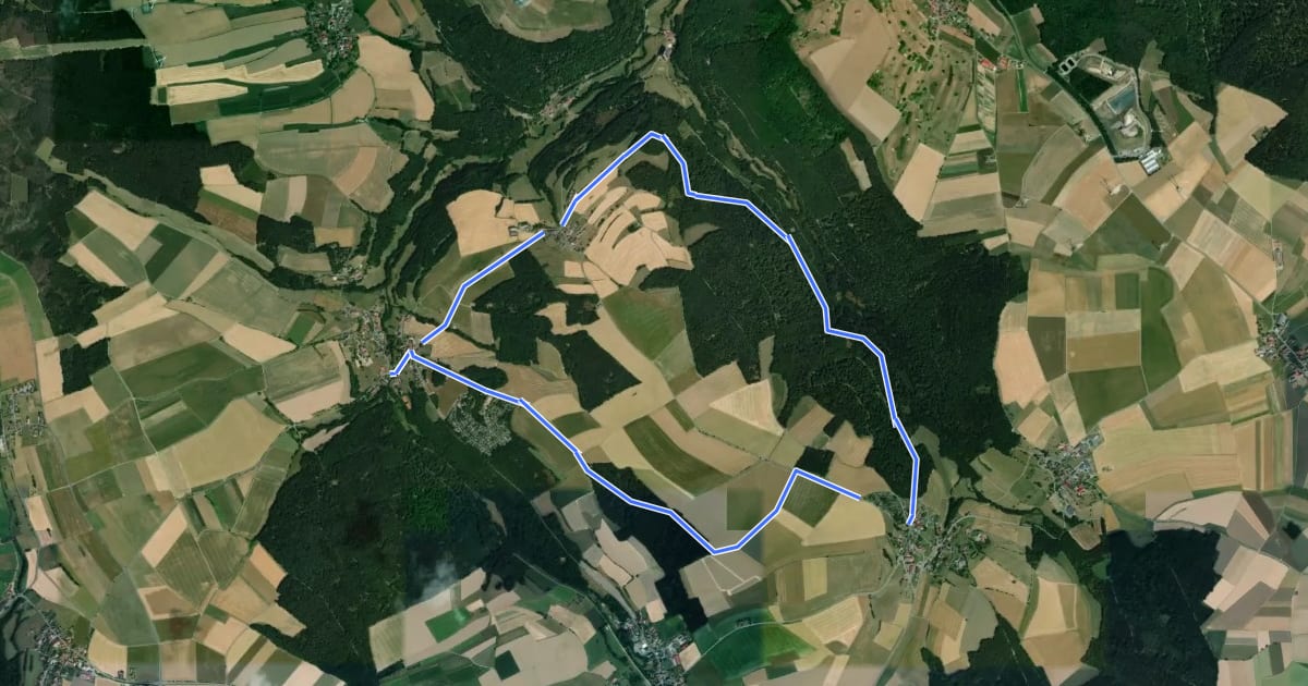 Маршрут Rundwanderweg Reinhardsachsen 2: Wettersdorf-Weg на спутниковом снимке